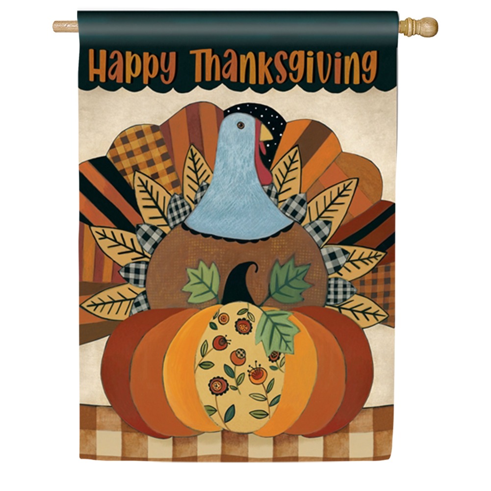 Thanksgiving Turkey House Flag