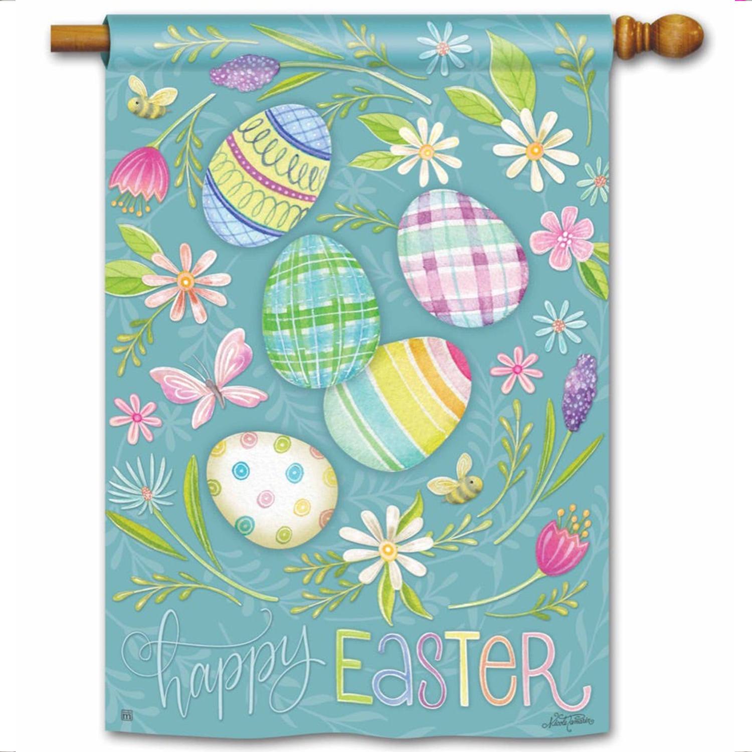Happy Easter House Flag