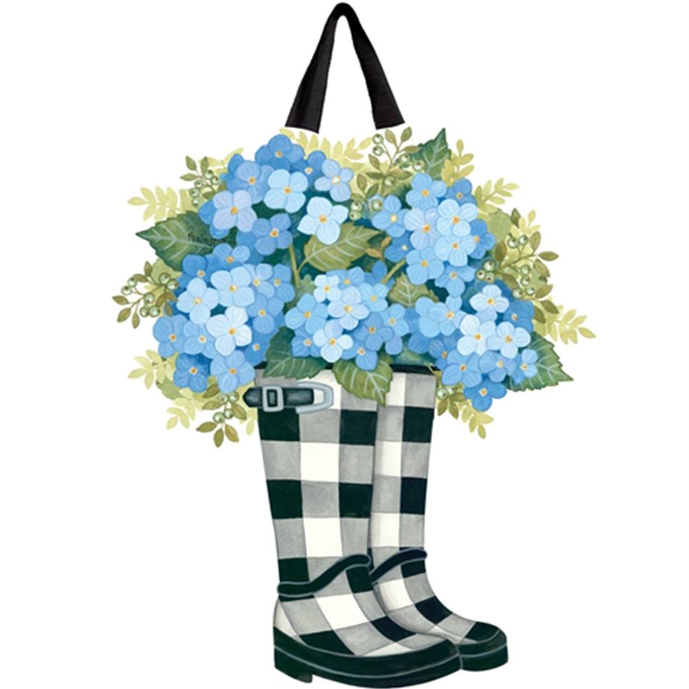 Magnet Works Black and White Wellies Door Decor