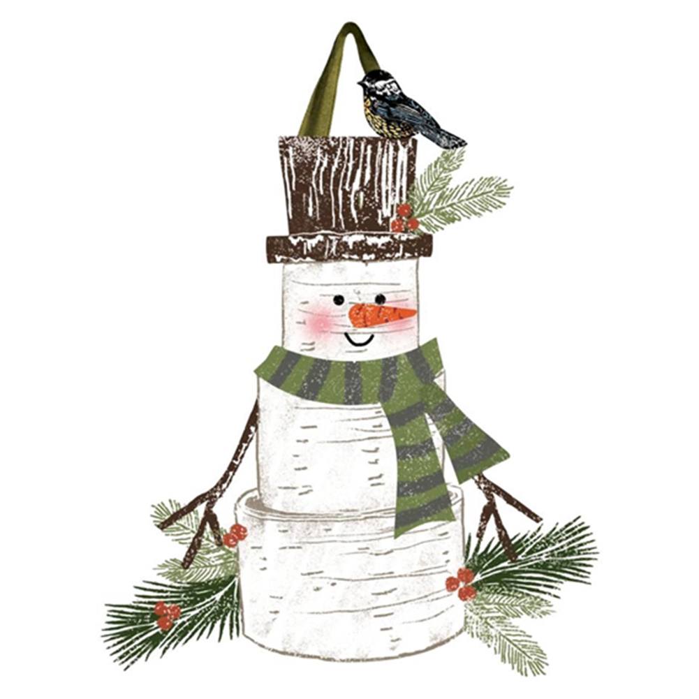 Magnet Works Woodsy Snowman Door Decor