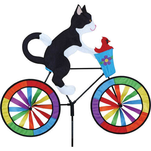 30" Tuxedo Cat Bicycle Spinner