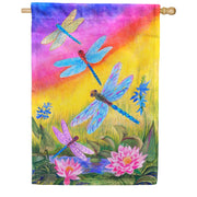 Toland House Flag - Dusk Dragonflies