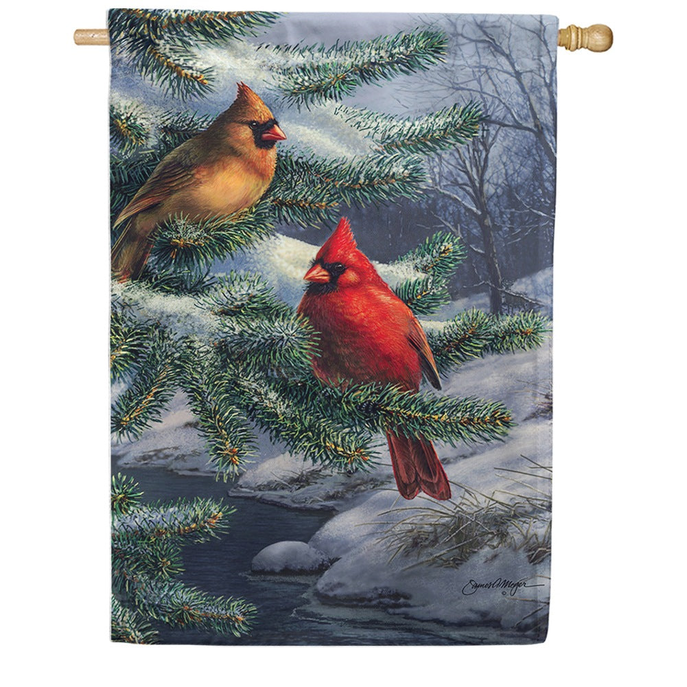 Toland House Flag - Two Cardinals