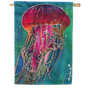 Toland House Flag - Pink Jellyfish