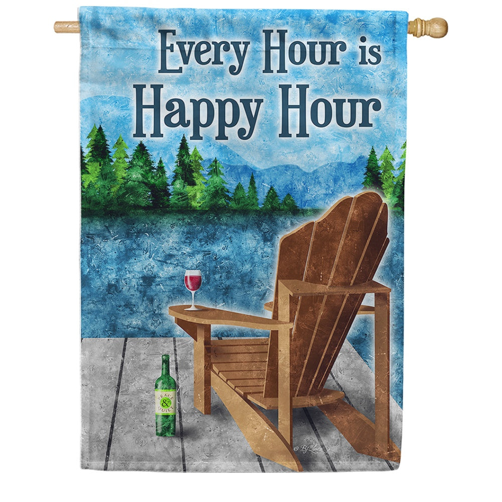 Toland House Flag - Happy Hour Lake