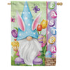 Toland Bunny Gnome Egg Hunt House Flag