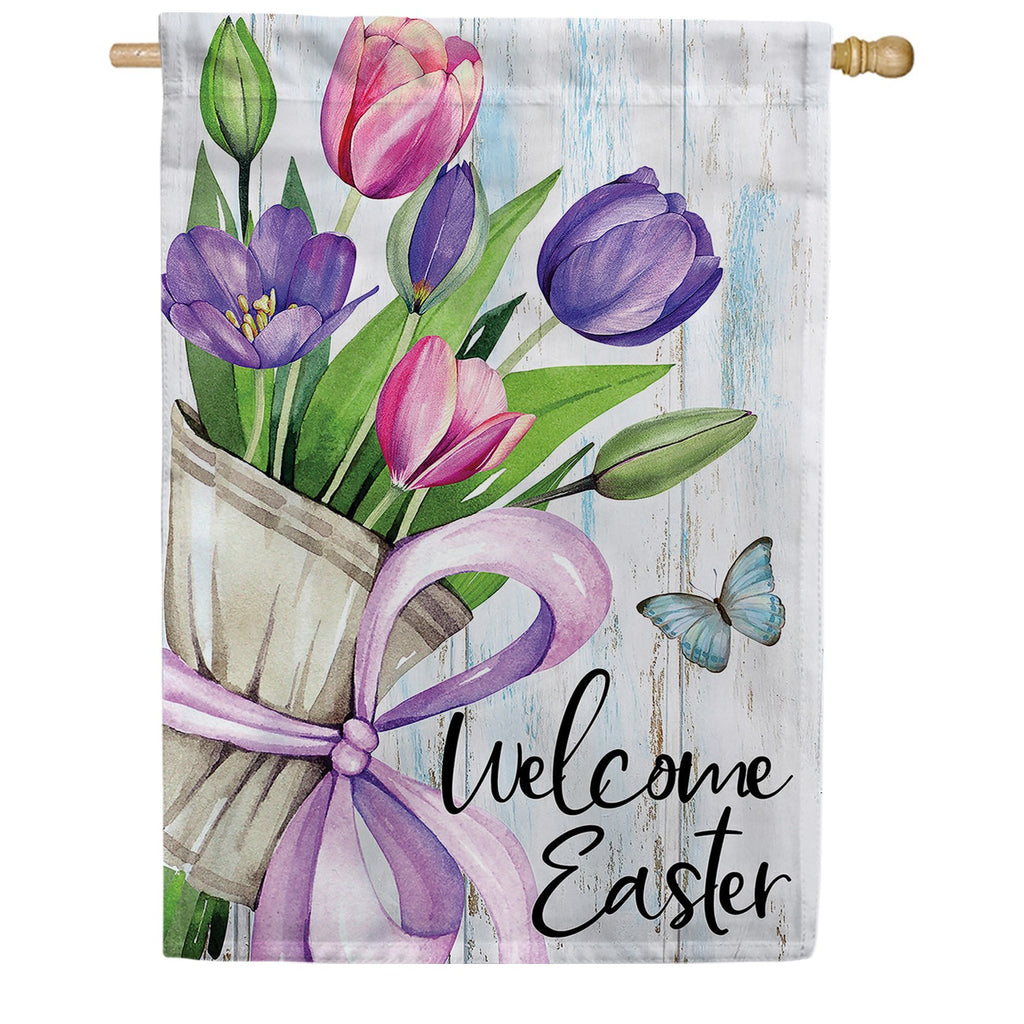 Toland Welcome Easter House Flag