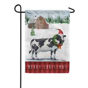 Toland Christmas Cow Garden Flag