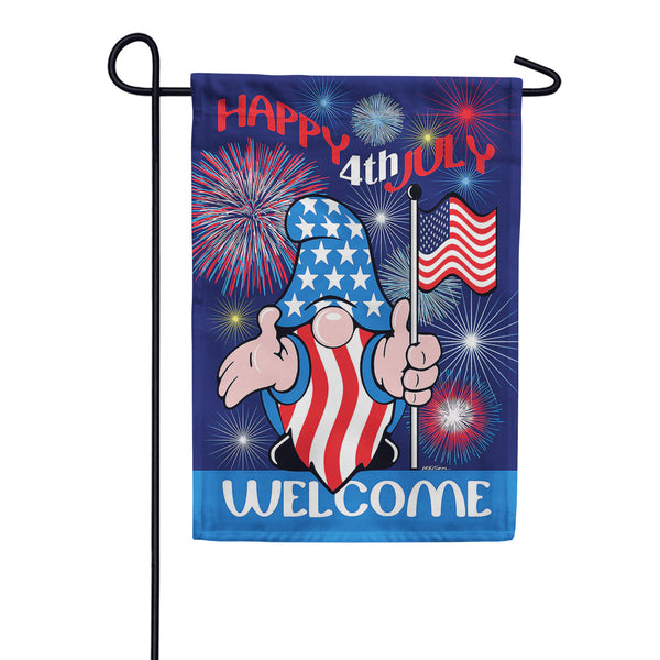 Toland Painted Gnome Welcome Garden Flag