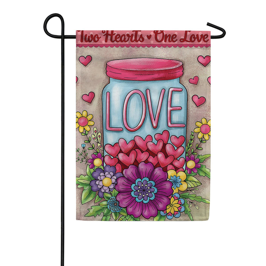 Toland Jar of Love Garden Flag