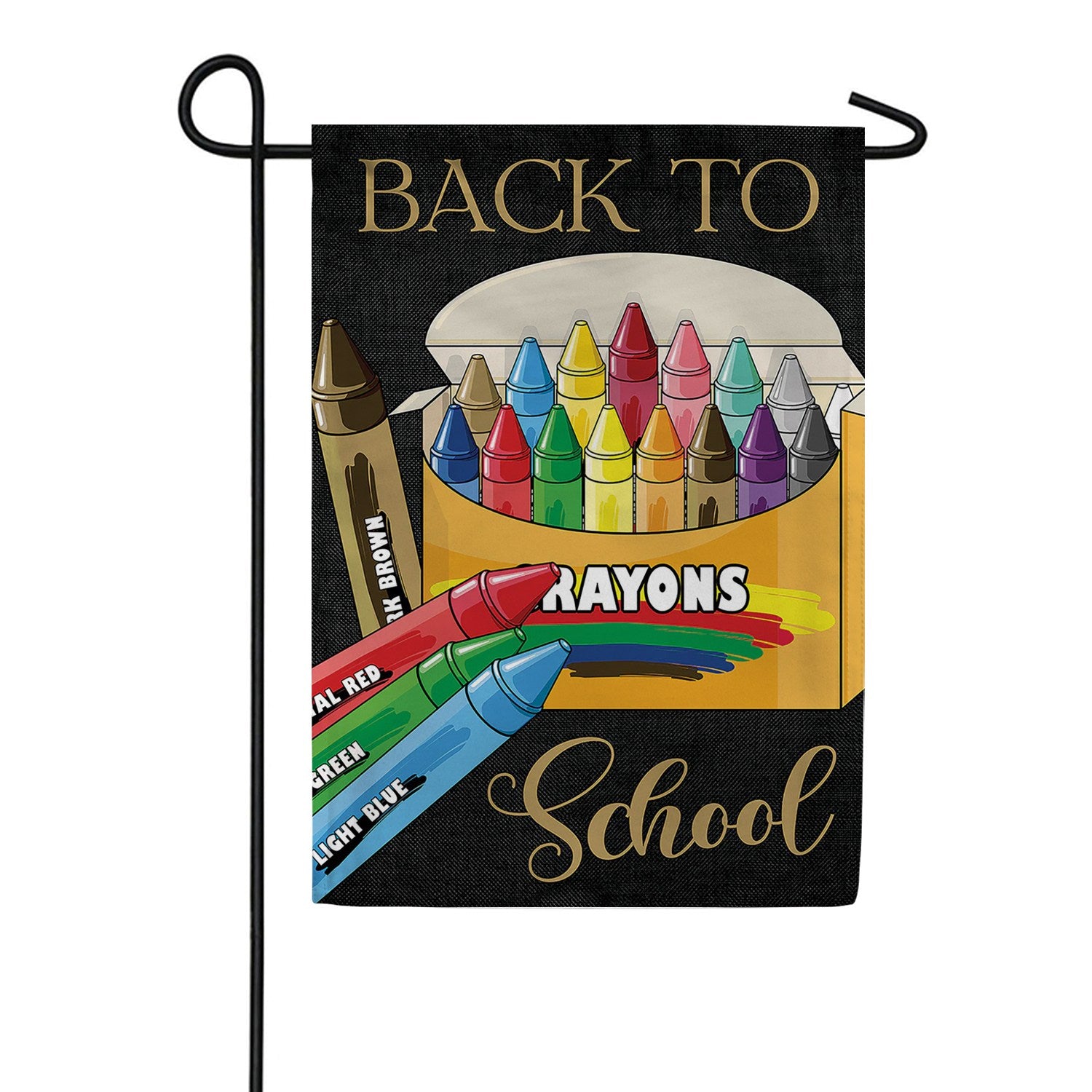 Toland School Crayons Garden Flag