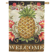 Toland House Flag - Pineapple & Scrolls