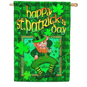 Toland House Flag - Happy Leprechaun