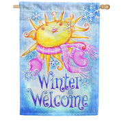 Toland House Flag - Winter Welcome