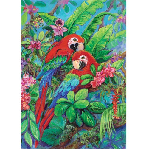 Toland House Flag - Scarlet Macaws