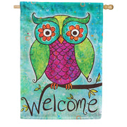 Toland House Flag - Rainbow Owl